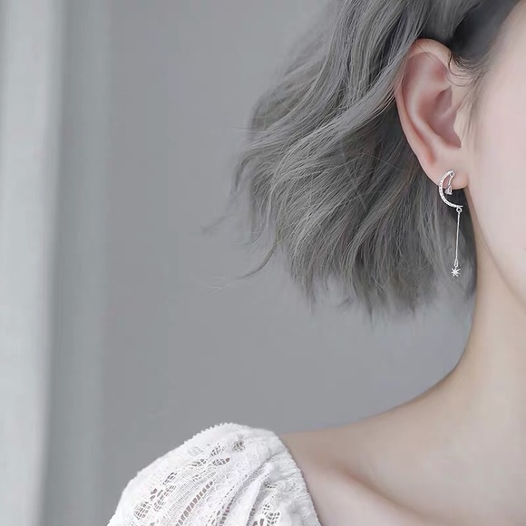 Moon Sterling handmade earrings - Picture 2 of 5